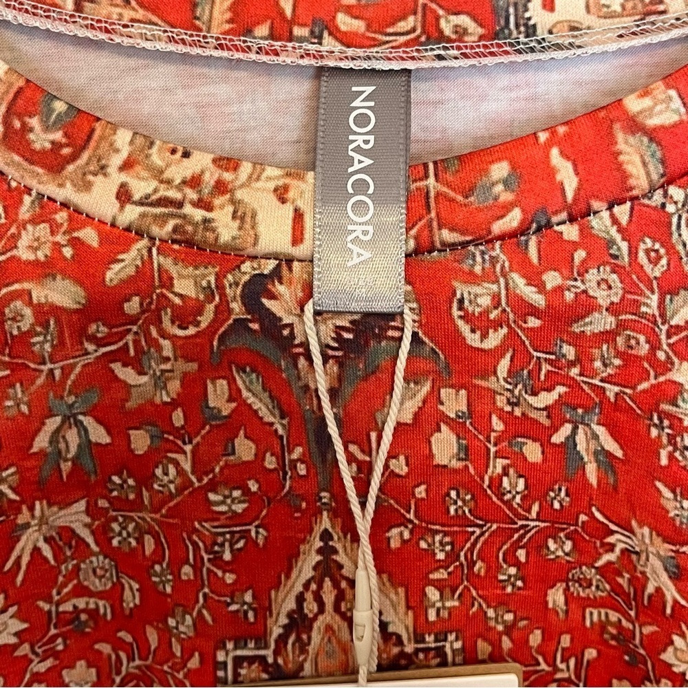Noracora Colorful Patterned Boho Graphic Long Sleeve Top Women's Medium NWT - Picture 2 of 10
